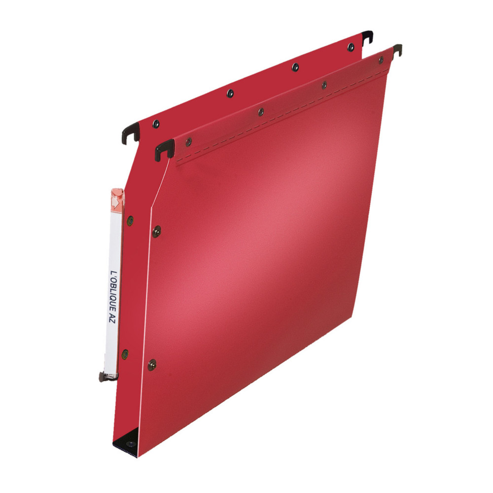 Elba Dossier suspendus pour armoire Ultimate A4 Polypropylne - 350 feuilles - Fond U 30 mm - Rouge - Lot de 10