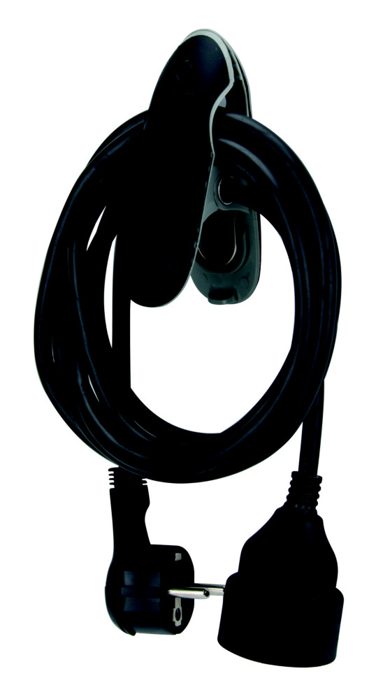 Watt & Co Rallonge lctrique avec clip - Noir - 5 m