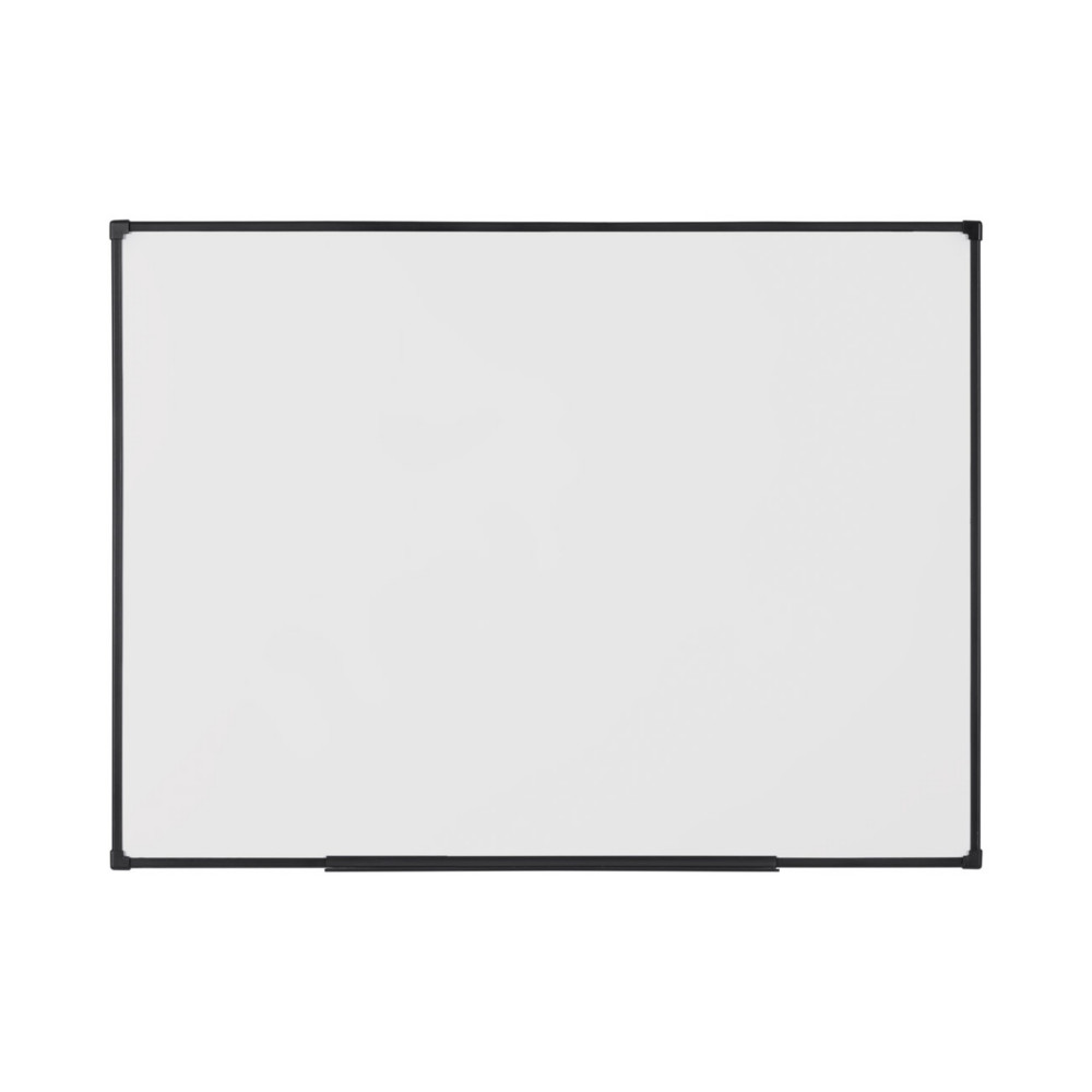 Tableau blanc laqu Slim - Surface magntique - Cadre Aluminium noir - L.90 x H.60 cm