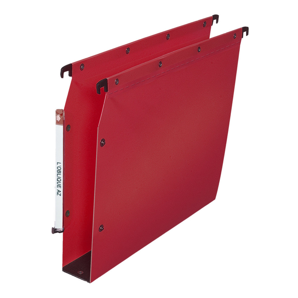 Elba Dossier suspendus pour armoire Ultimate A4 Polypropylne - 550 feuilles - Fond U 50 mm - Rouge - Lot de 10