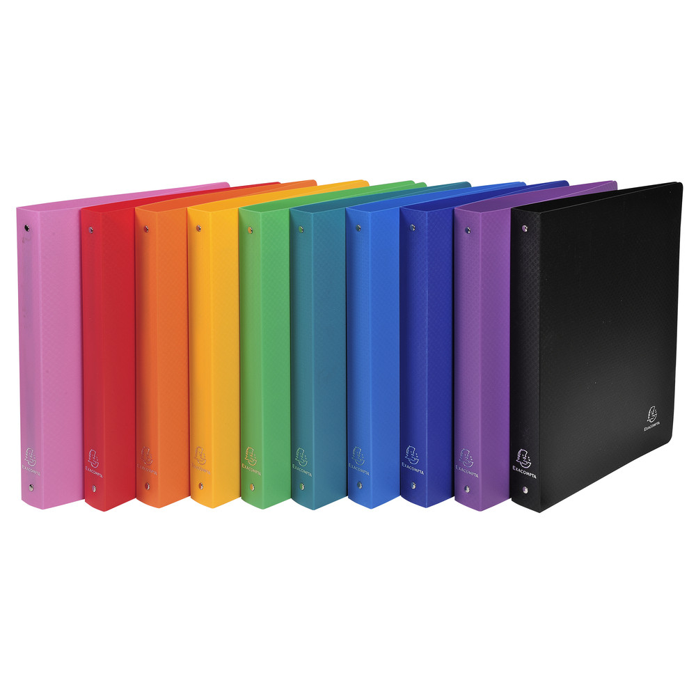 Exacompta+Classeur+souple+4+anneaux+30+mm+A4+Opak+-+Polypropylene+-+Dos+4+cm+-+Assortis