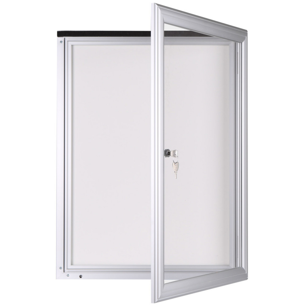 Planorga Vitrine d'xterieur Reverso 9 feuilles - Cadre aluminium - Porte battante