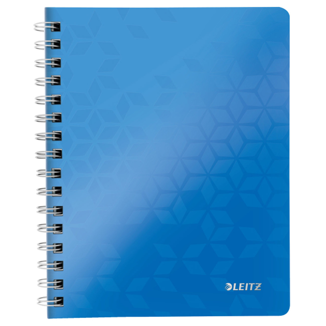 Leitz Cahier ligné A5 Spiralé WOW - Couverture PP - 80 feuilles FSC - Bleu