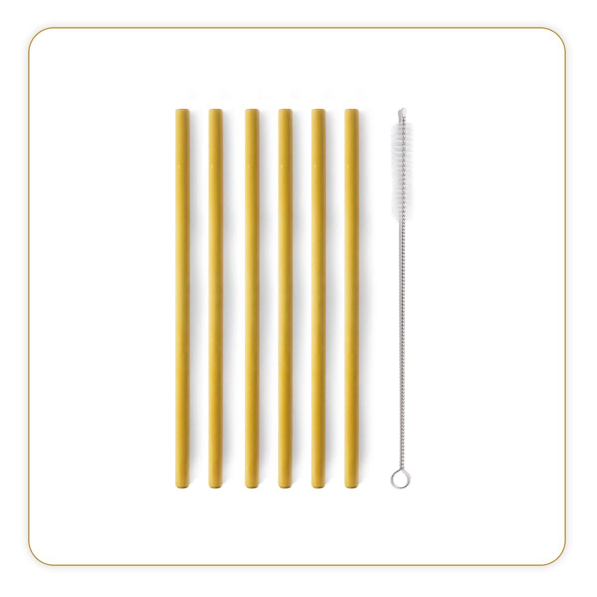 Little Balance Pailles en bambou réutilisable - Lot de 6