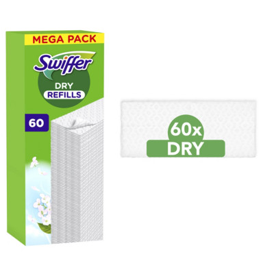 Swiffer Lingettes Fresh pour balai attrape poussière - Mega Pack - Lot de 60