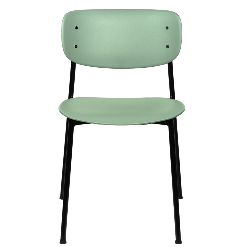 Paperflow Chaise de collectivits runion Soho Polypropylne Vert  pieds acier- Lot de 2
