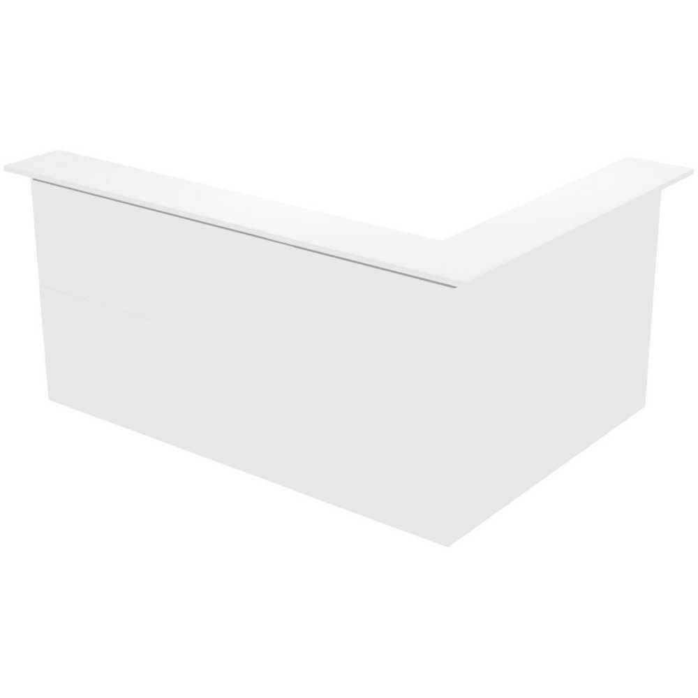 Pack Banque d'accueil Ola - Angle 90 + Module haut L.140 cm + Module haut L.80 cm - Blanc
