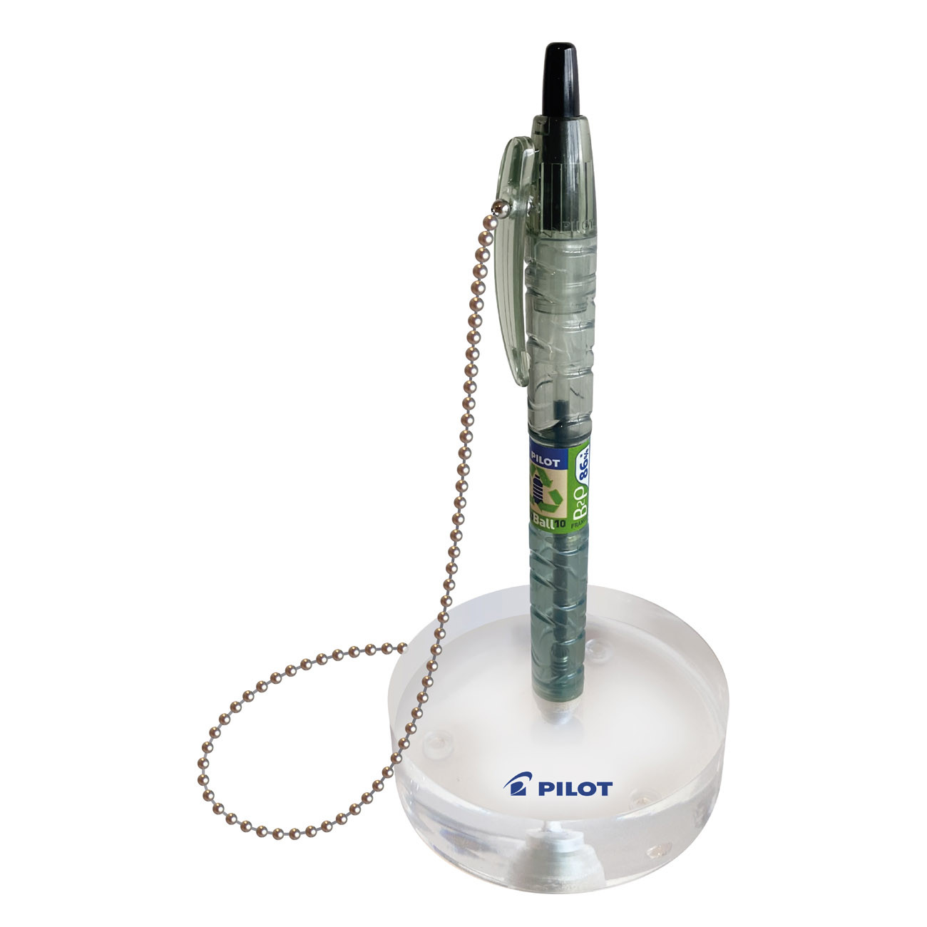 Pilot Stylo de comptoir sur socle B2P Ecoball - Pointe moyenne 1 mm - Noir