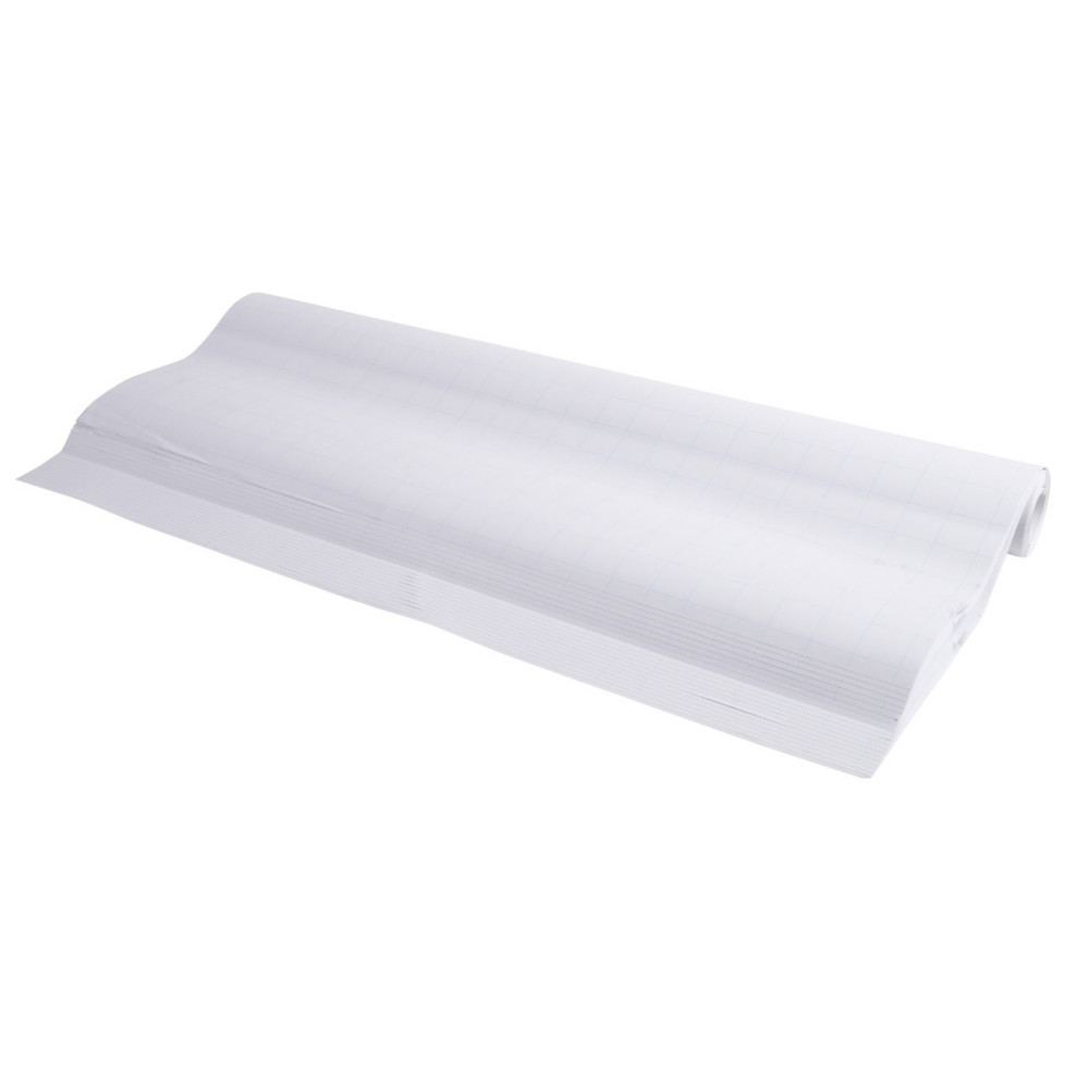 Exacompta Recharge de papier pour tableaux - Premium quadrill recto / verso blanc uni 72g microperfor - Rouleau de 20 feuilles 63 x 98 cm