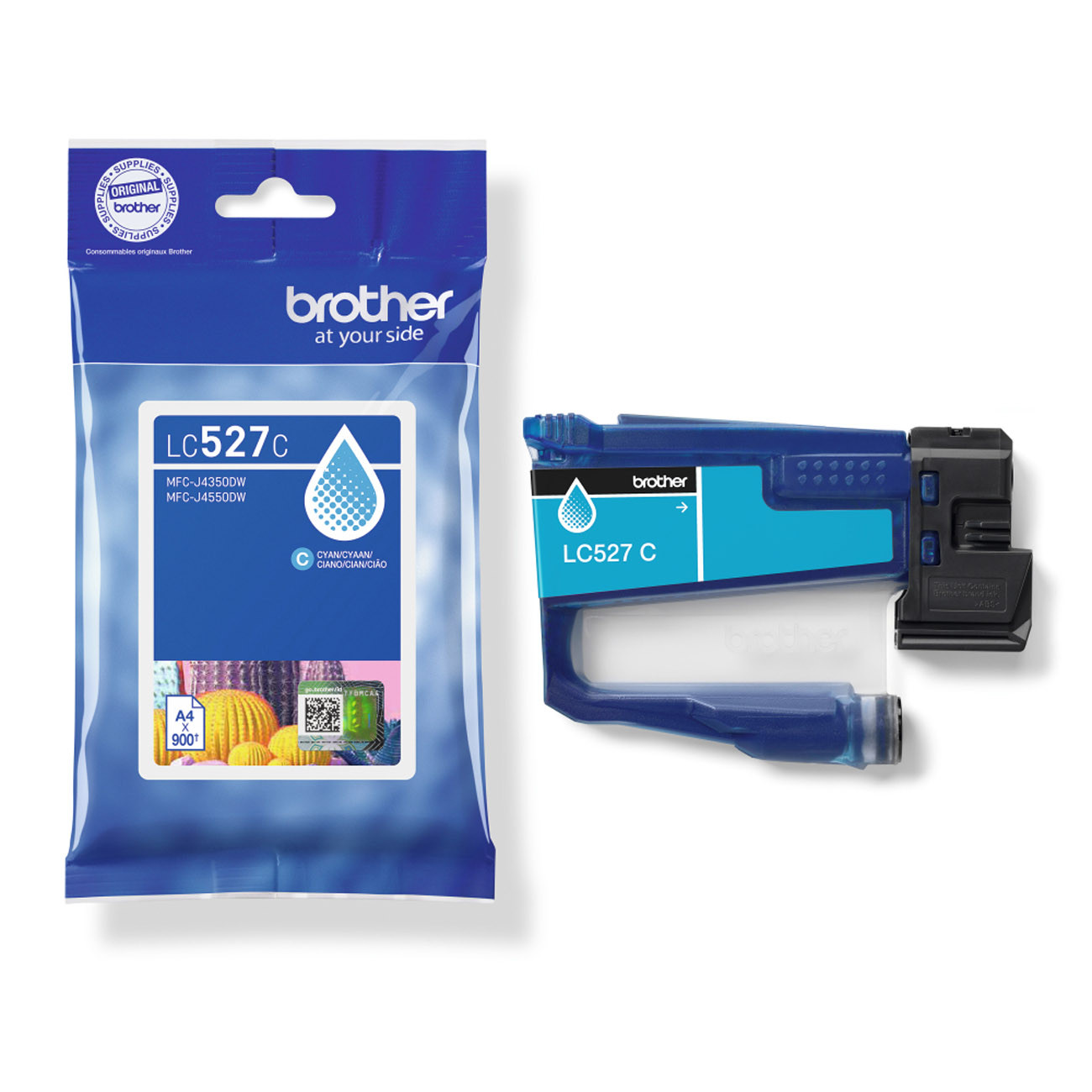 Brother LC527C Cartouche d'encre originale - Couleur : Cyan (Bleu)
