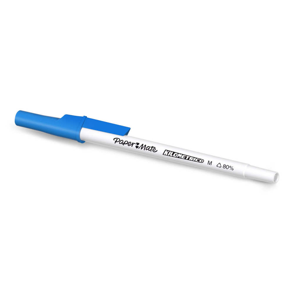 Papermate Kilometrico Stylo  bille  capuchon pointe moyenne 1 mm - Bleu