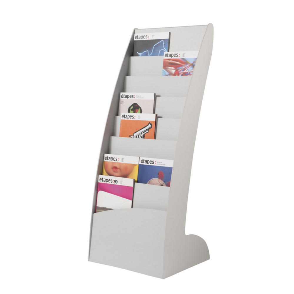 Paperflow Prsentoir de sol Courbo monobloc 8 cases - Gris