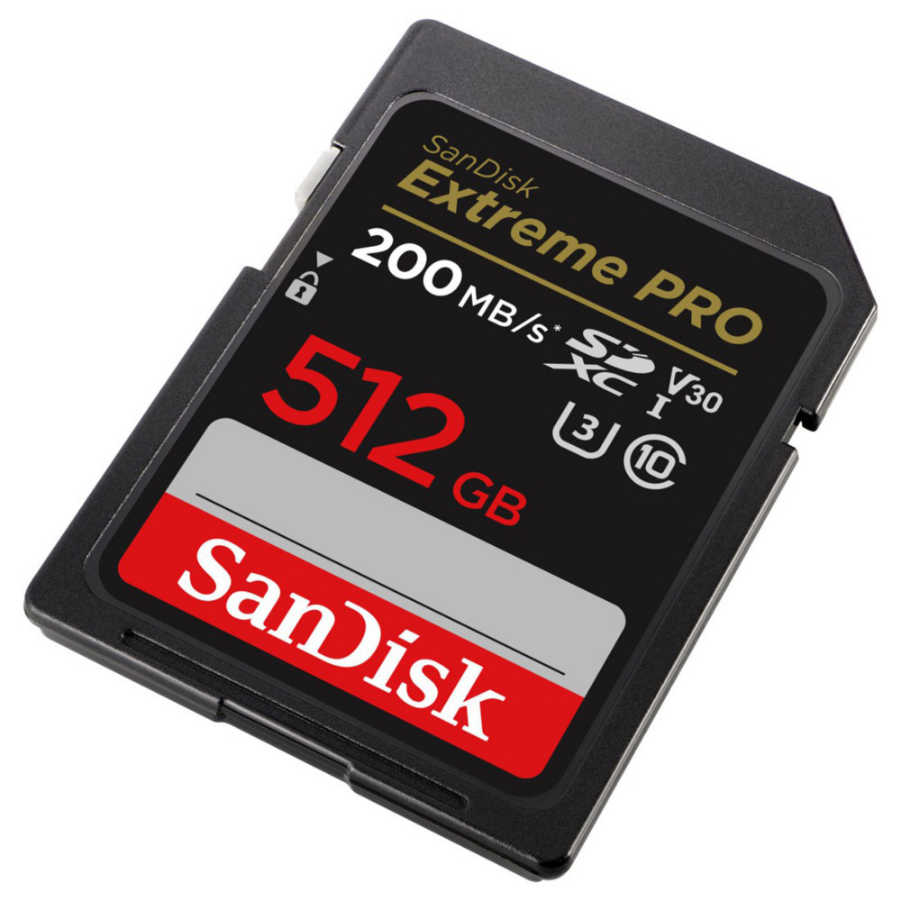 SanDisk Carte mmoire SDXC Extreme Pro Class 10 V30 U3 200/140MB/s - 512GB