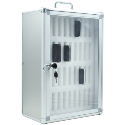 Wonday Armoire murale de rangement pour téléphones portables et Smartphones - Avec serrure - Blanc