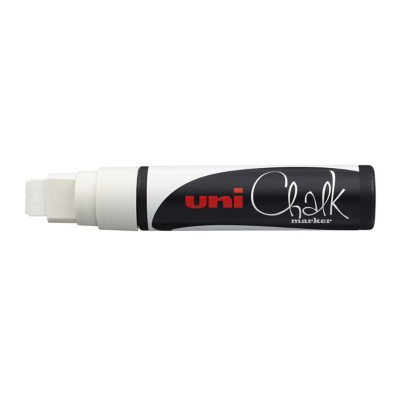 Uni Marqueur Craie Chalk PWE17K pointe rectangulaire extra-large - Blanc