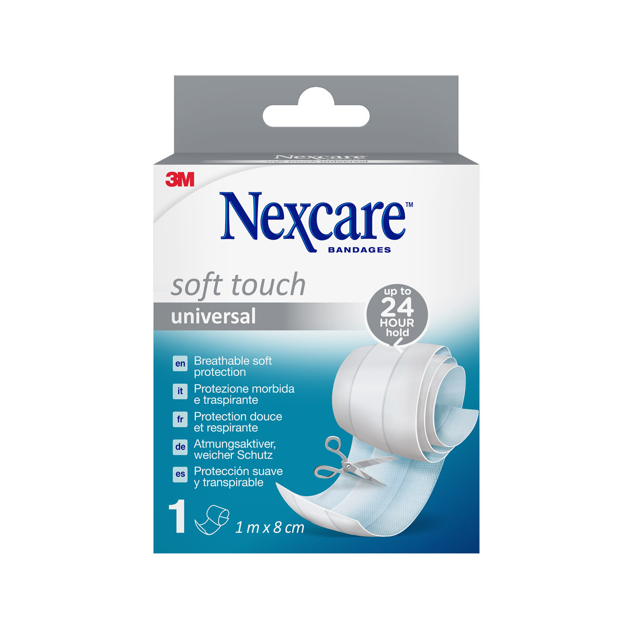 Nexcare Pansement doux universel en bande à découper - Paquet 1 m x 8 cm