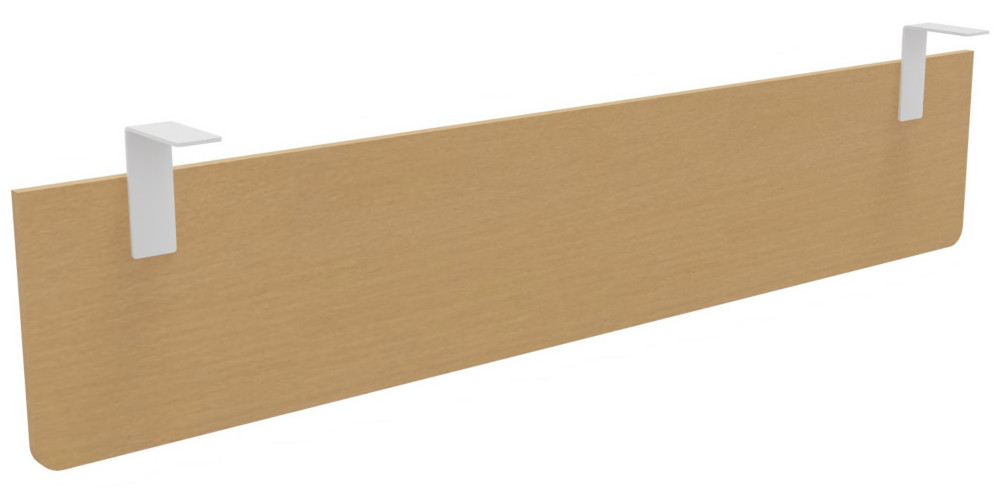 Voile de fond E-Link / Biospace pour bureau L.180 cm - Htre - Fixations Blanches