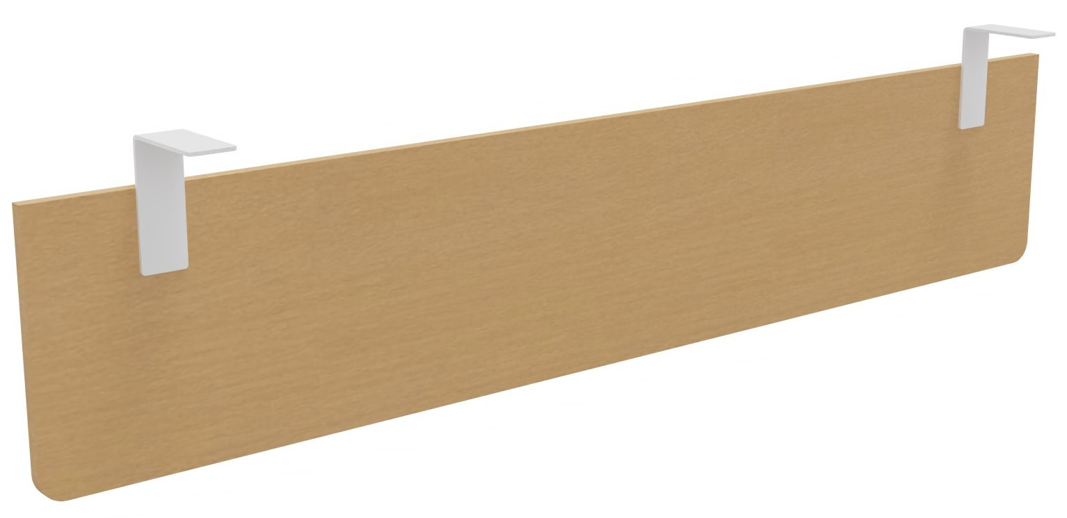 Voile+de+fond+E-Link+/+Biospace+pour+bureau+L.180+cm+-+Hetre+-+Fixations+Blanches