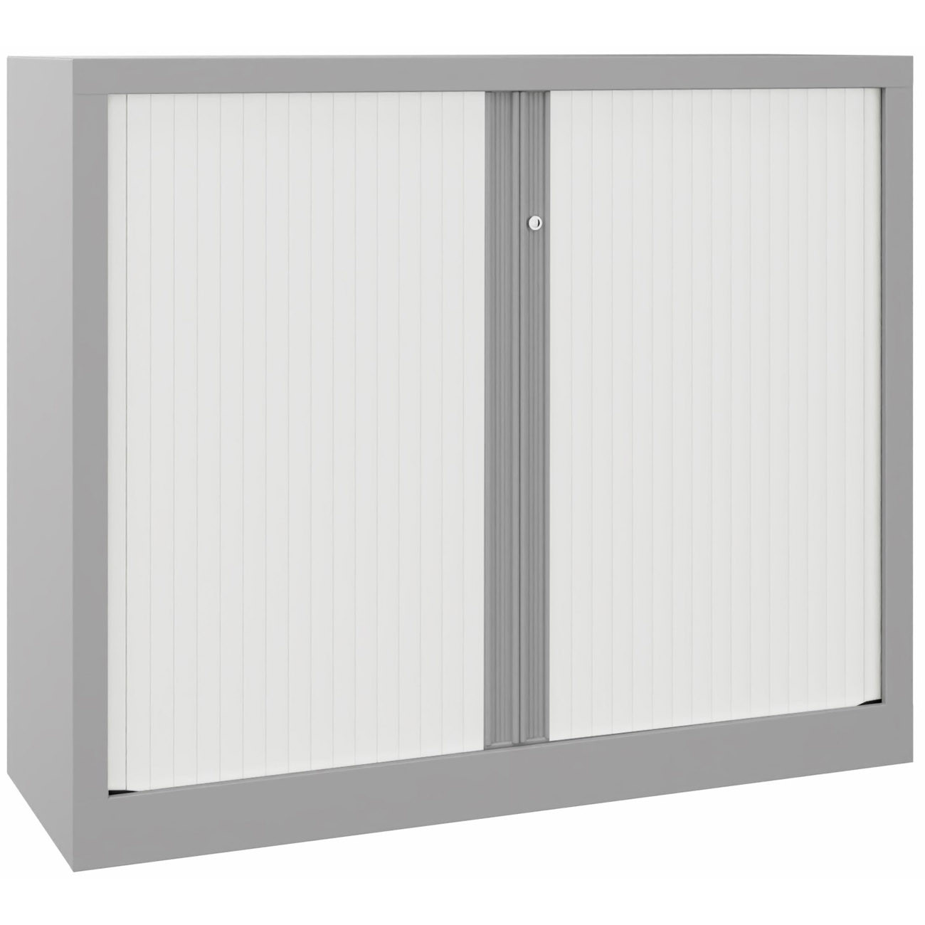 Armoire+à+rideaux+metal+monobloc+Natura+NF+-+H.100+x+L.120+cm+-+Corps+Aluminium+-+Rideaux+Blanc