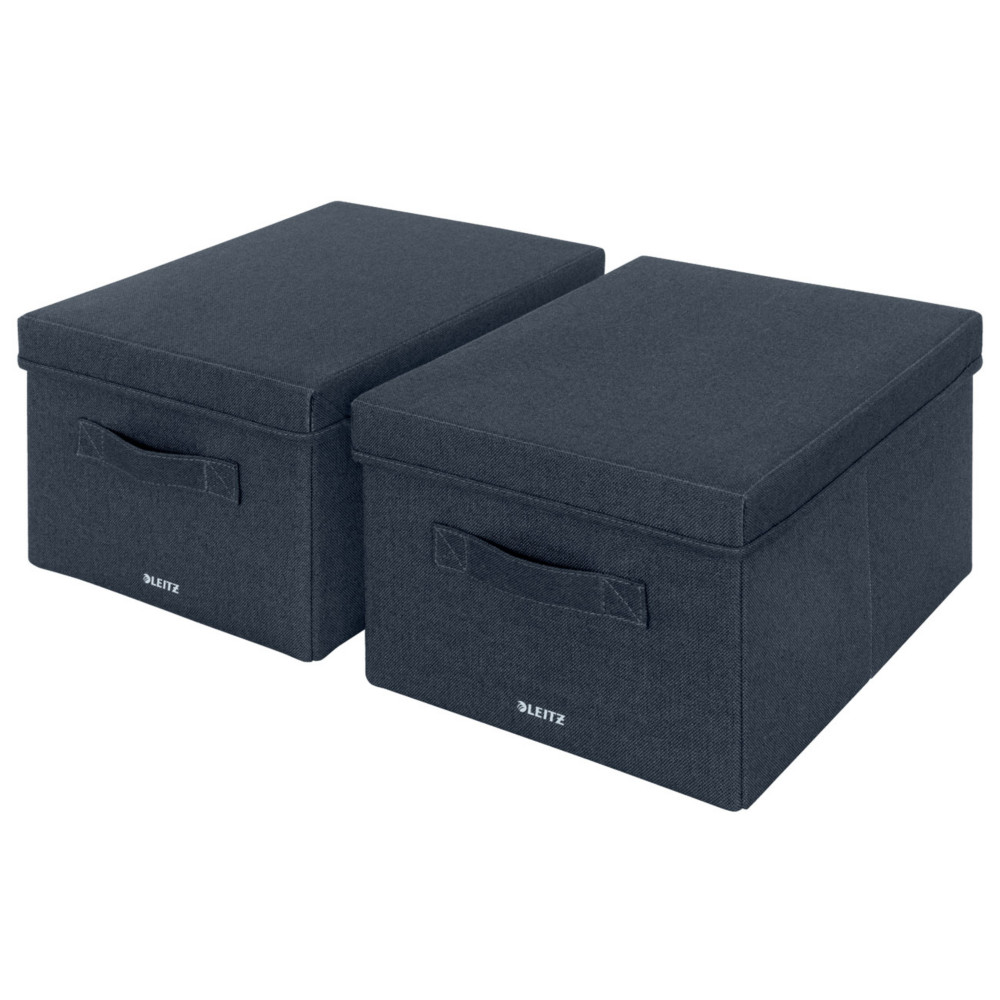 Leitz Bote de rangement en tissu format medium - Gris - Lot de 2