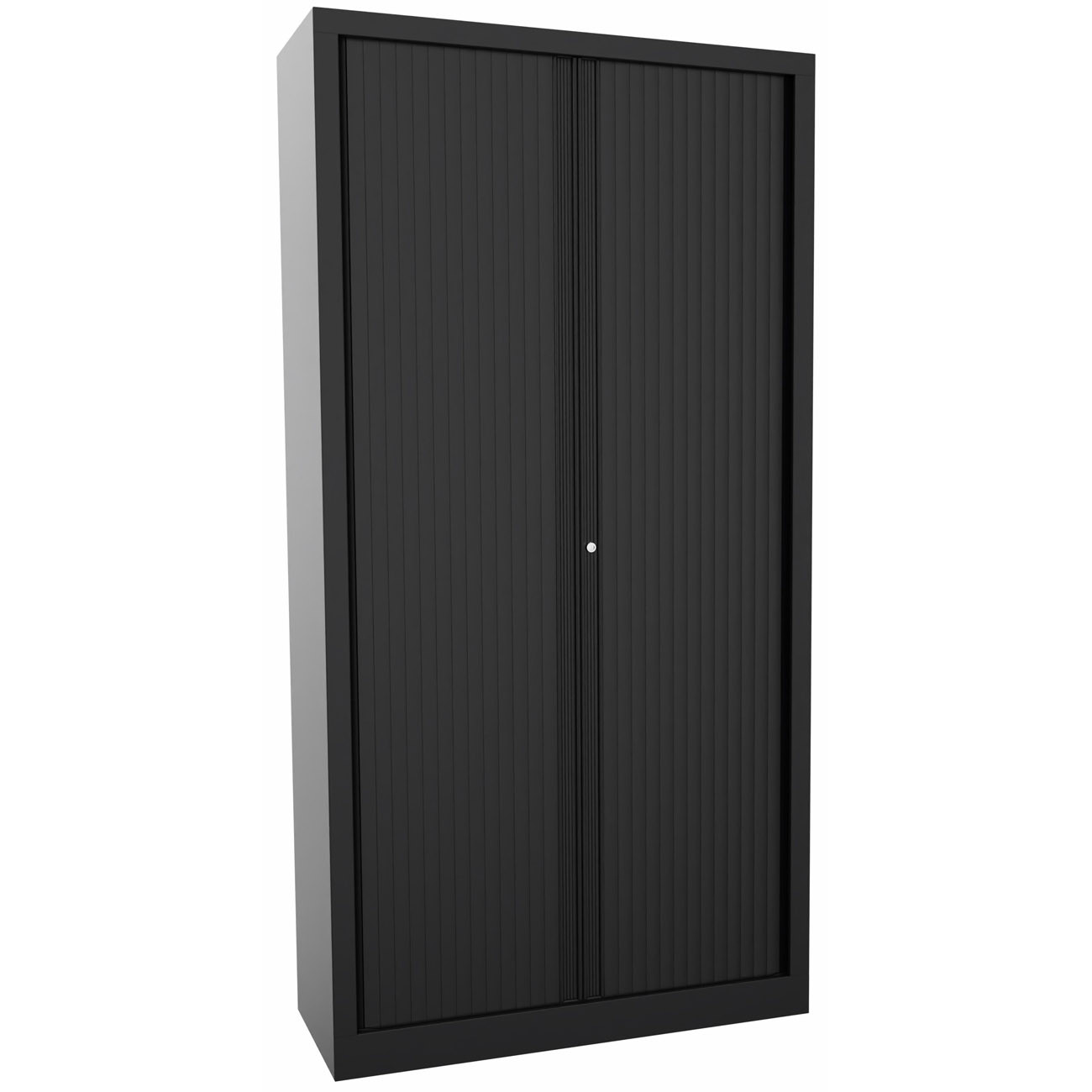 Armoire+à+rideaux+metal+monobloc+Natura+NF+-+H.198+x+L.100+cm+-+Corps+Noir+-+Rideaux+Noir