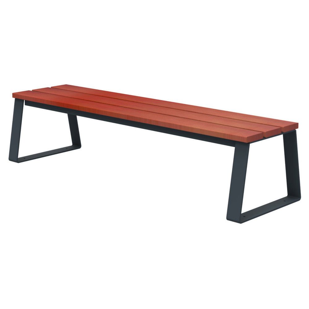 Banquette  fixer Ballade L.180 cm Bois et mtal Anthracite mat