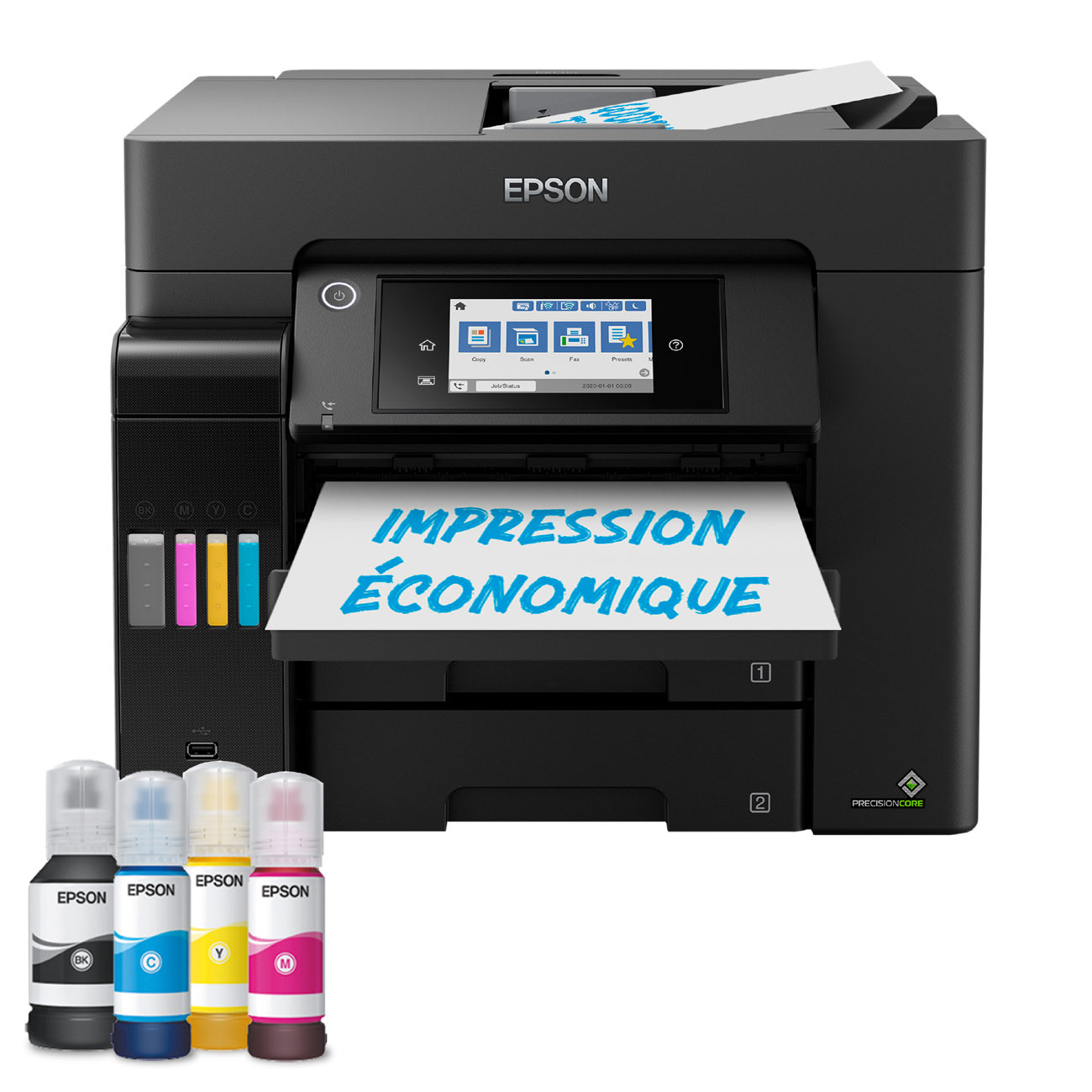 Epson EcoTank ET-5855 imprimante multifonction jet d'encre couleur A4 à réservoirs d'encre - Wifi, réseau, usb