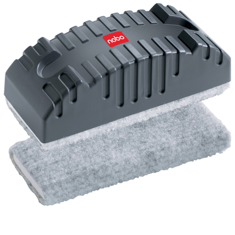 Nobo Recharges de brosse magntique pour tableau blanc - Feutre gris - Lot de 10