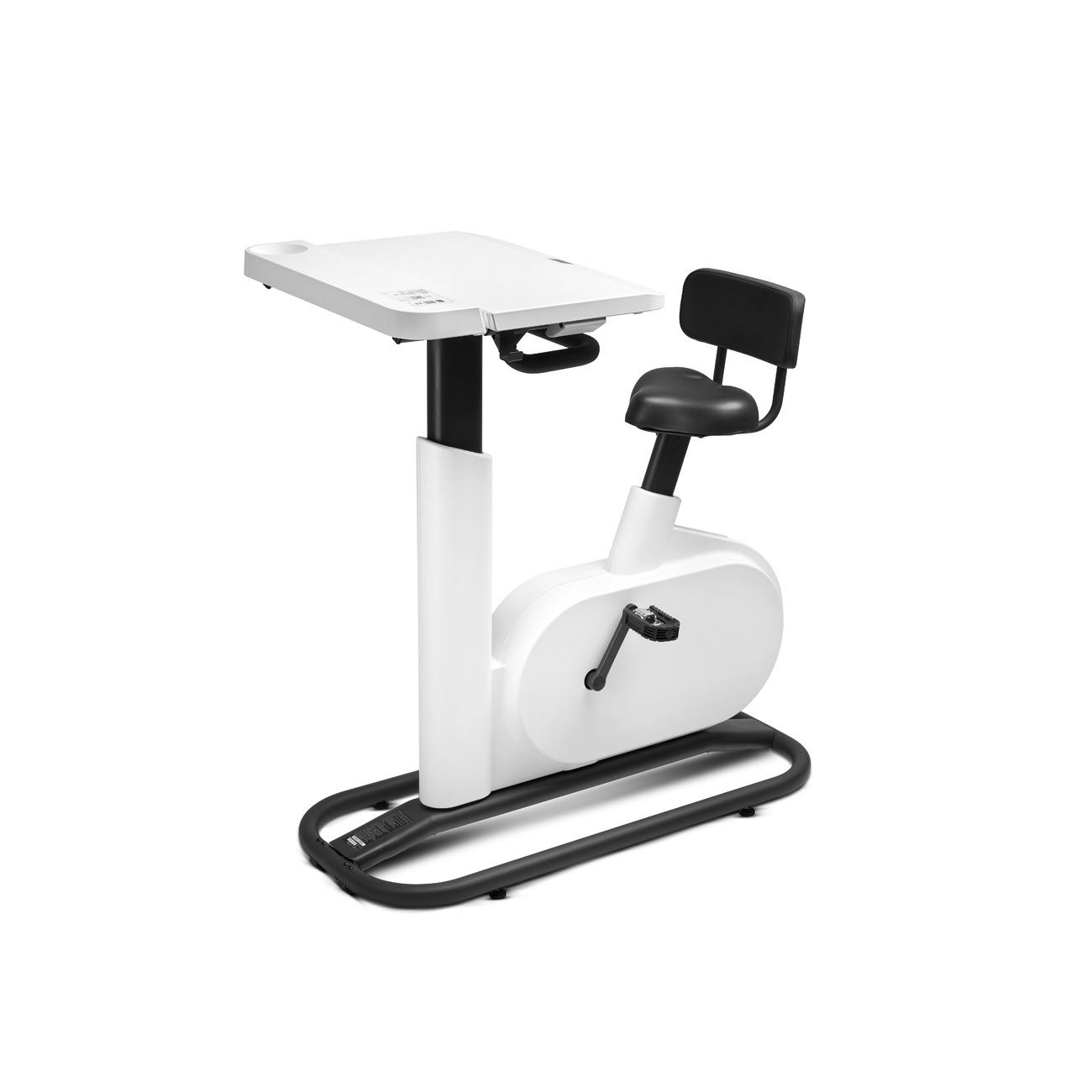 Vélo-bureau recharge eKinekt table réglable - Blanc