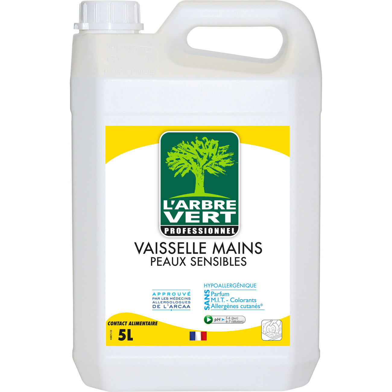 COLDIS Liquide Vaisselle Arbre Peaux Sensibles Dégraissage Nettoyage Vaisselle Main Hypoallergénique Bidon