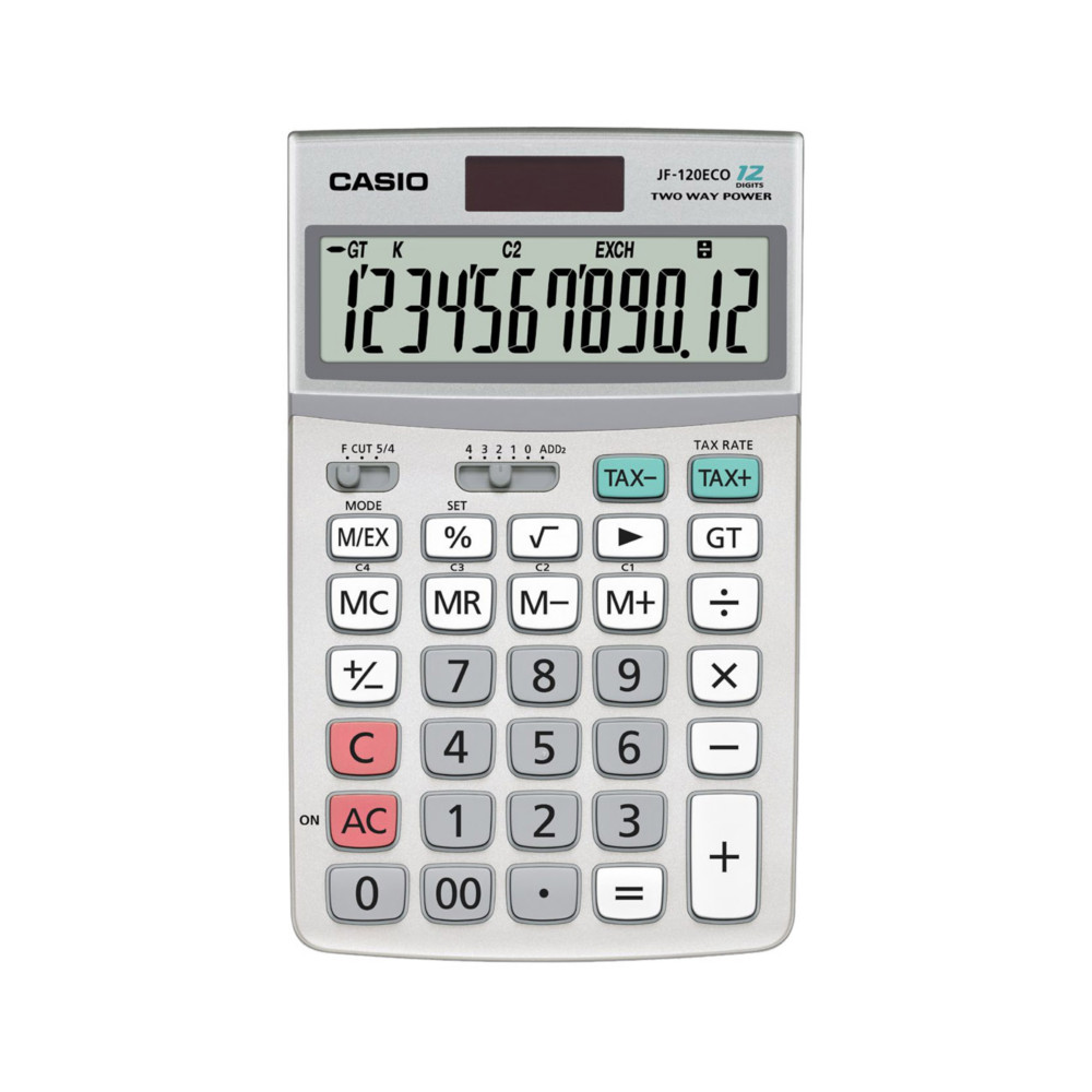 Casio Calculatrice de bureau JF-120ECO - 12 chiffres