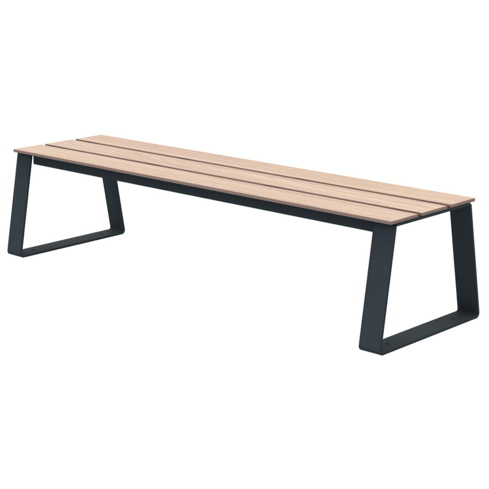 Banquette  fixer Ballade Extrme L.180 cm Bois stratifi et mtal Anthracite mat
