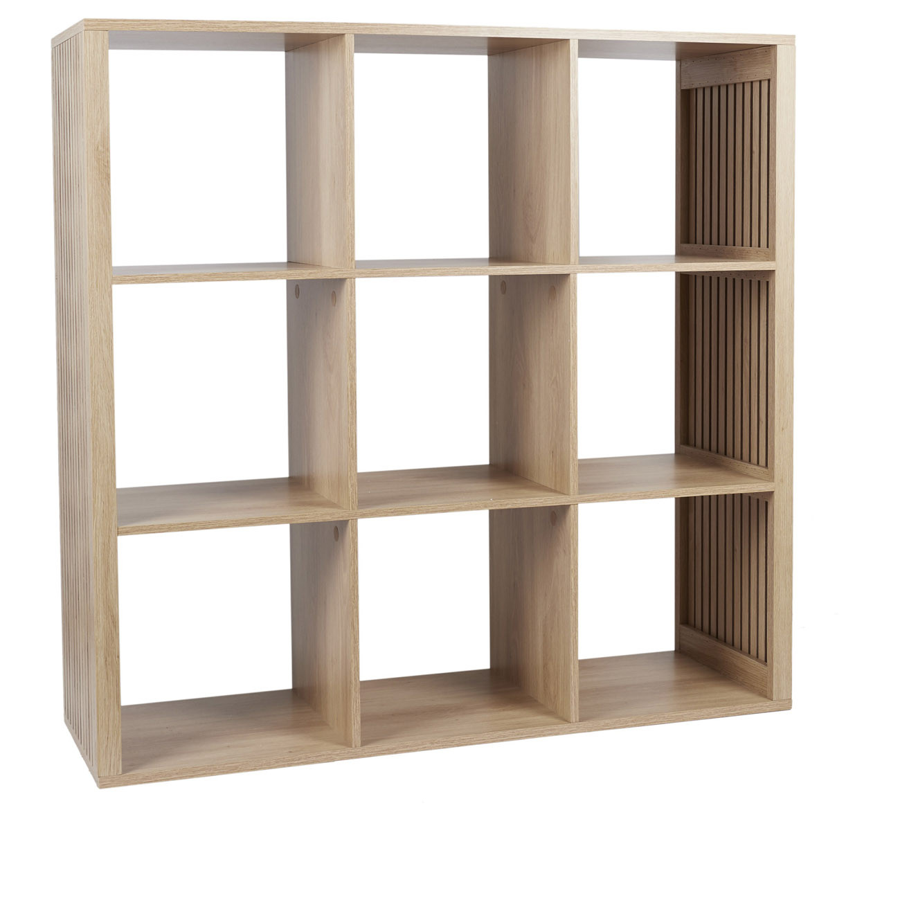 Module bibliothèque carré 9 cases Klaus - L. 102 x P. 32 x H. 99 cm - Bois