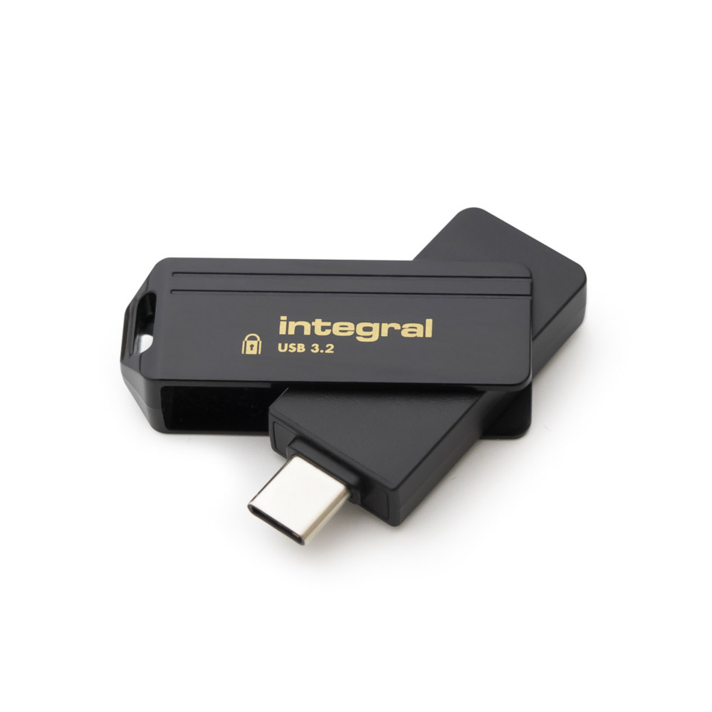 INTEGRAL Cl USB-C 3.2 Secure 360 encrypted - Mmoire de 32 Go - Noir