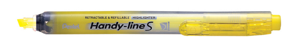 Pentel Surligneur Handy Line S pointe biseaute rtractable - 4 mm - Jaune
