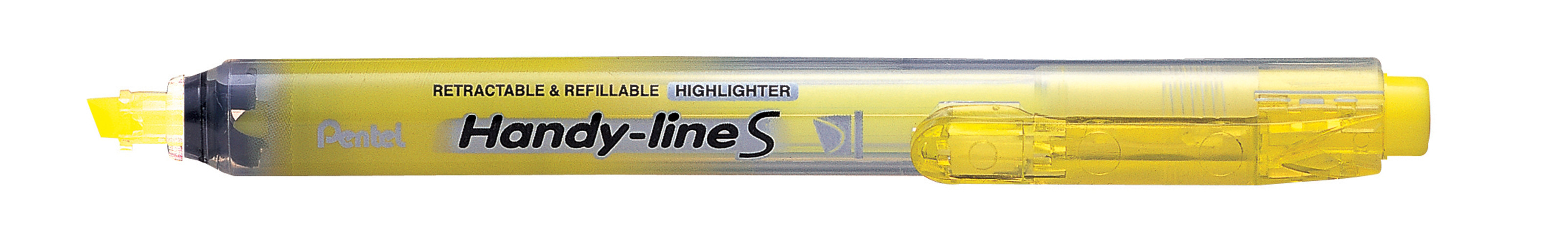 Pentel Surligneur Handy Line pointe biseautée rétractable 4 mm Jaune