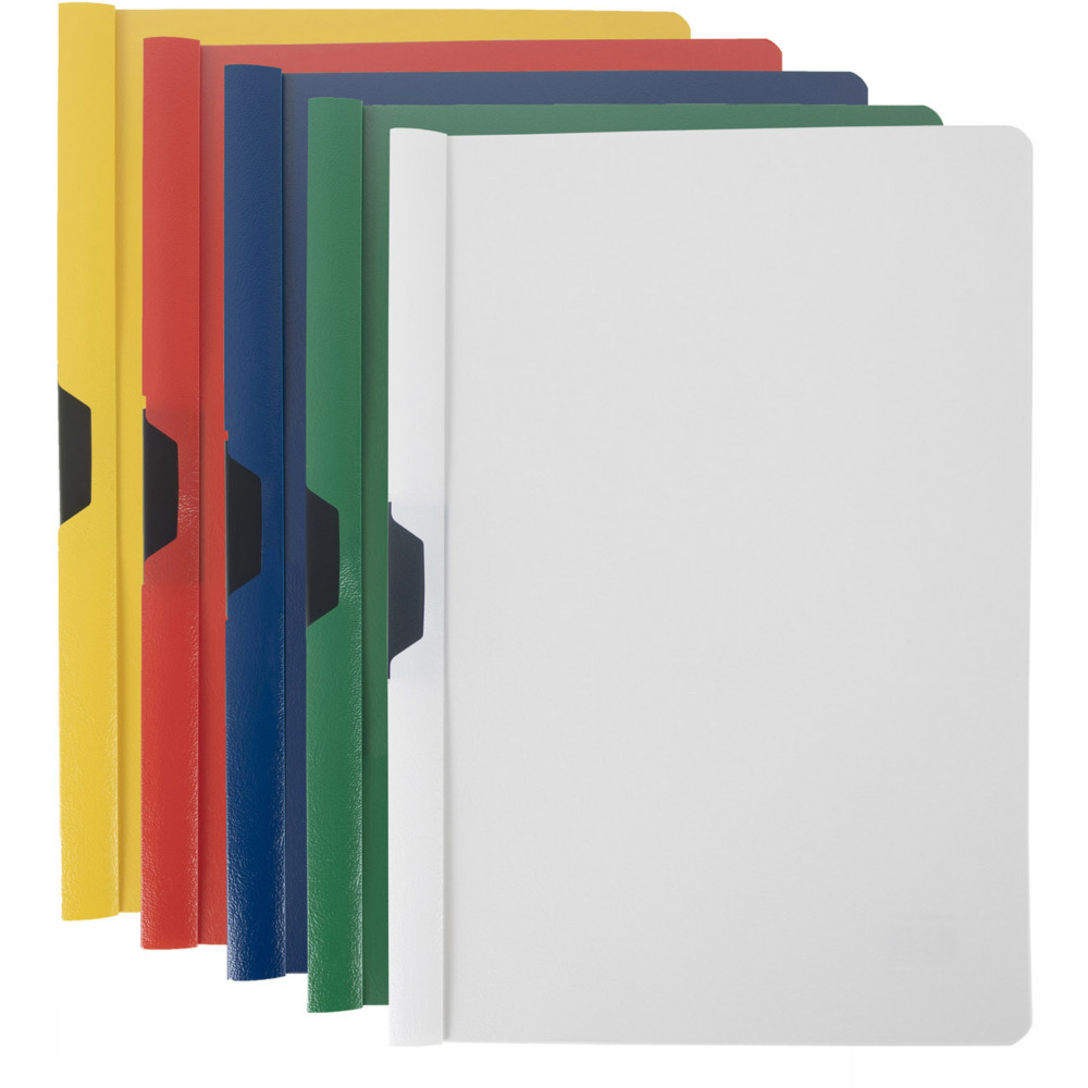RAJA Chemise  clip mtal en PVC 30 feuilles - Coloris assortis- Lot de 25