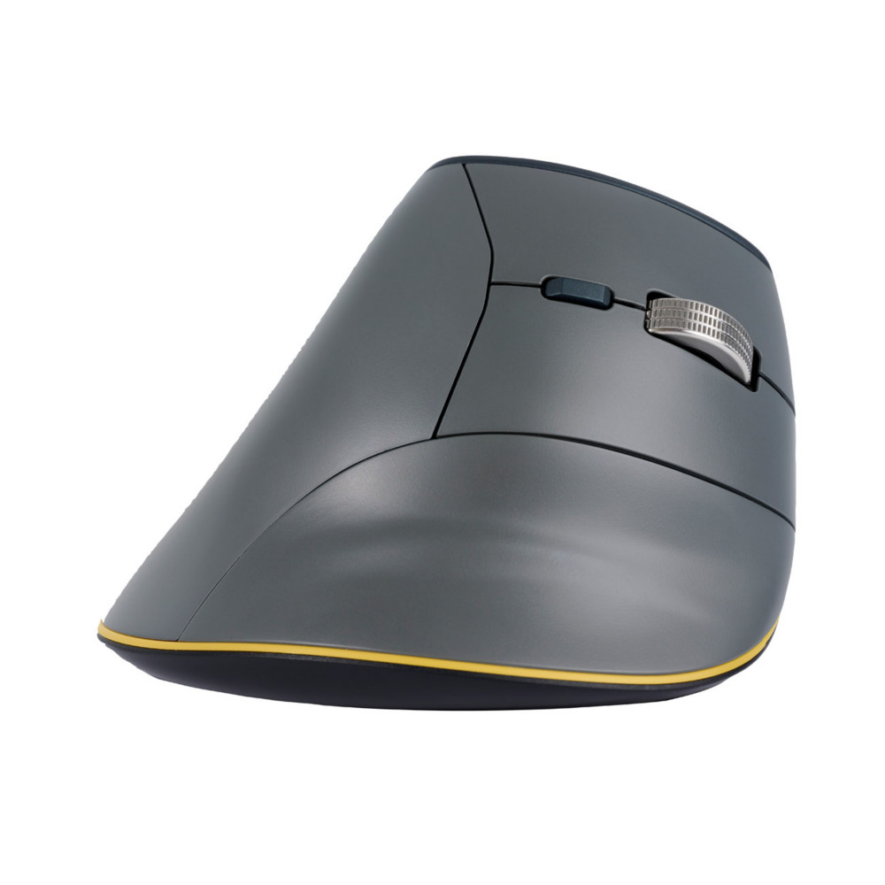 Bakker Elkhuizen Souris ergonomique verticale FastForward pour droitier - Rechargeable par USB-C - 3 Connexions USB + sans fil dongle 2,4 GHz et Bluetooth