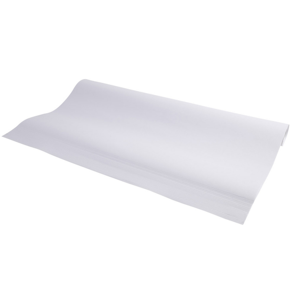 Exacompta Recharge de papier pour tableaux - Premium offset blanc uni 72g microperfor - Rouleau de 20 feuilles 63 x 98 cm