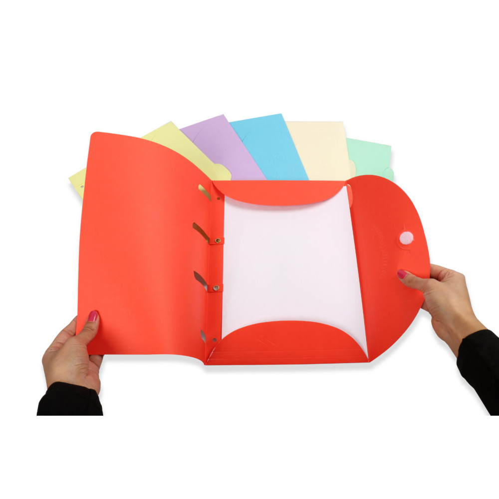 DJOIS by Tarifold Chemise de classement Smartfolder A4 perfore en carton - Assortis - lot de 6
