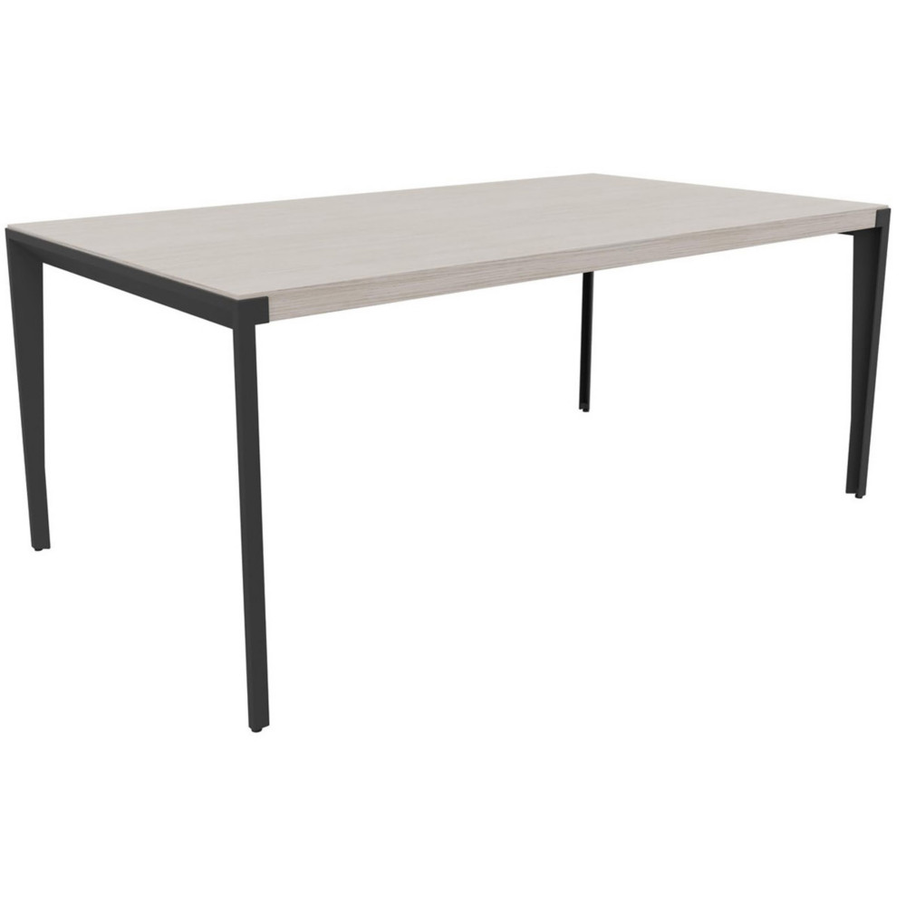 Bureau de direction Arold L.180 x P.100 cm - Placage bois orme gris - Pitement mtal gris