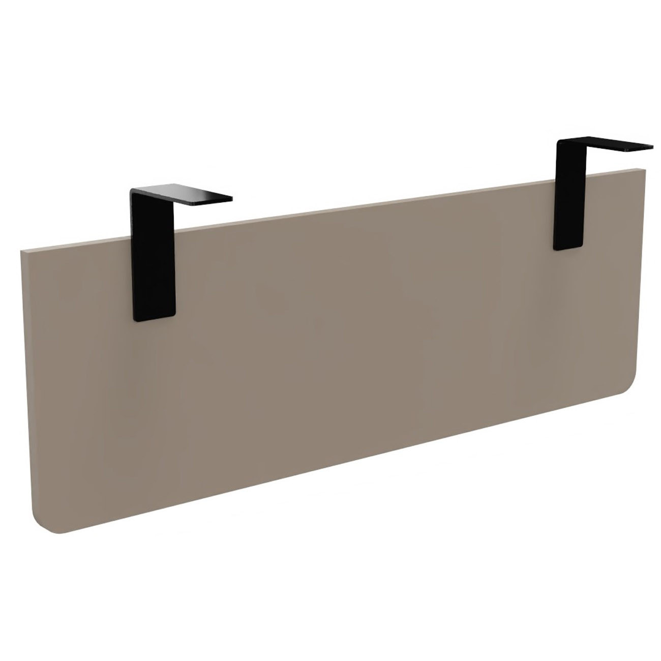 Voile+de+fond+E-Link+/+Biospace+pour+bureau+L.120+cm+-+Argile+-+Fixations+Noires