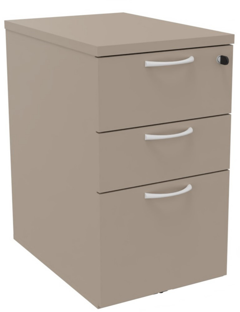 Caisson mlamin hauteur bureau L.42 x P.60 x H.72 cm - Argile