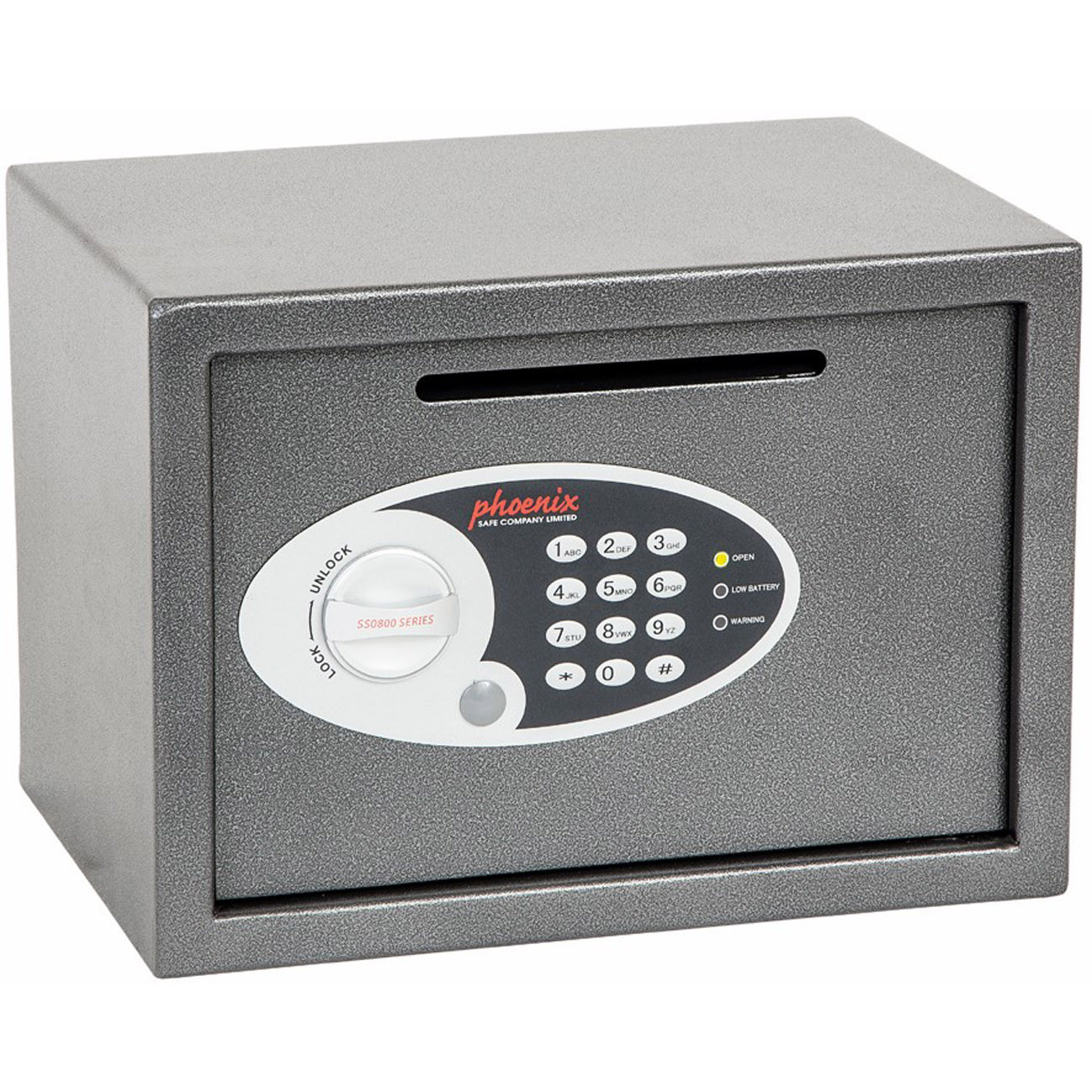 Phoenix Coffre-Fort de dépôt VELA 17 L serrure électronique + clé - Gris