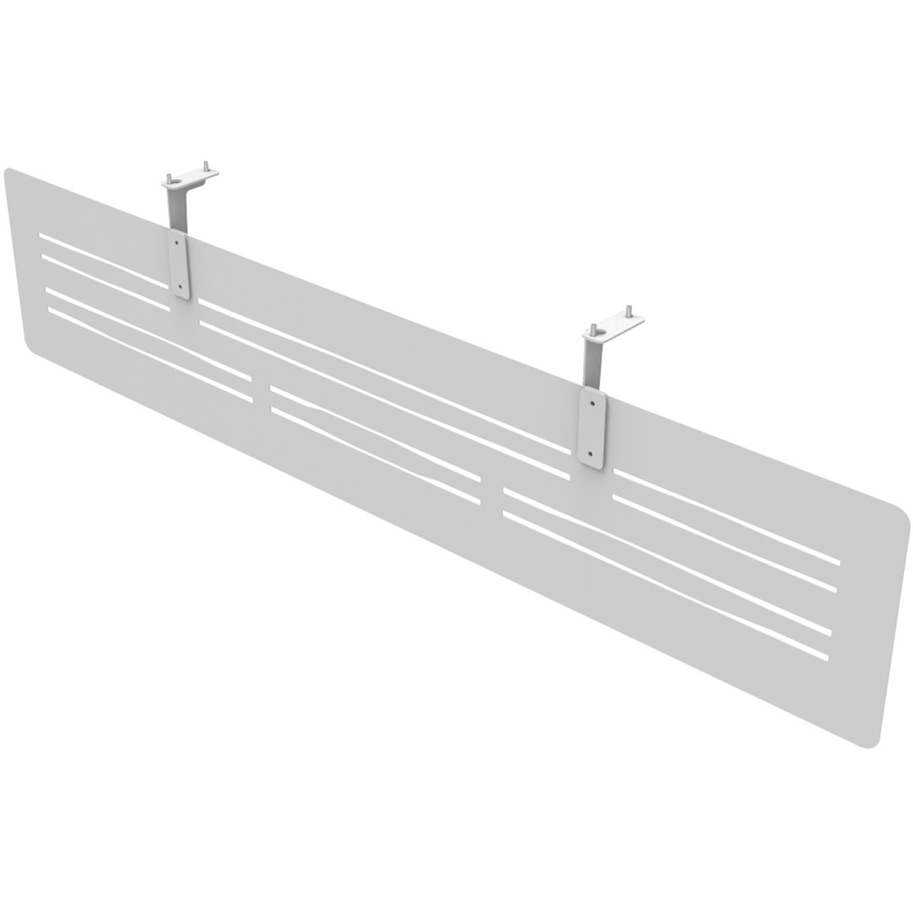 Voile de fond Eminence pour bureau simple L. 140 x H. 30 cm - Aluminium