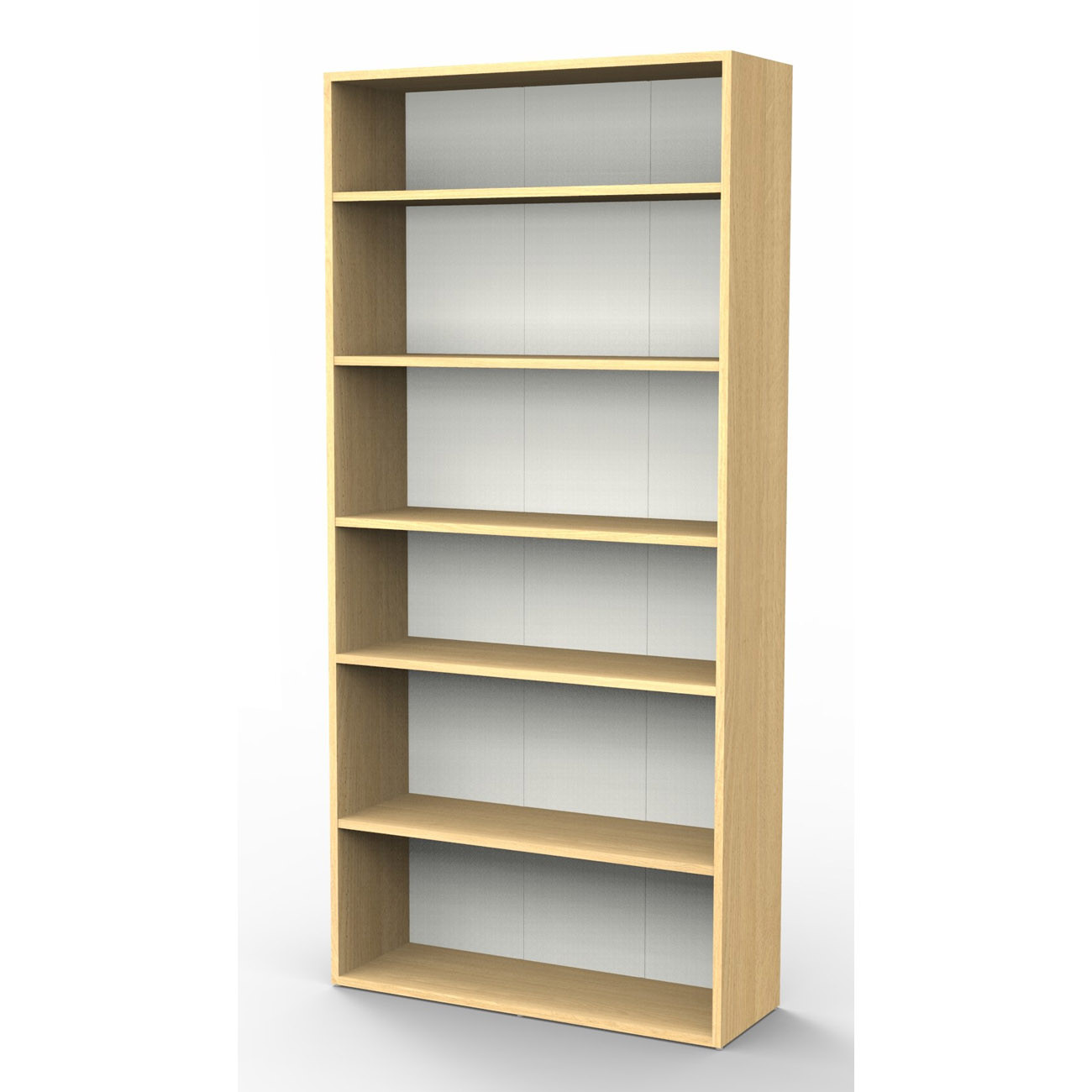 Bibliotheque+Libri+2+H.200+x+L.+94+cm+-+Chene/+Blanc