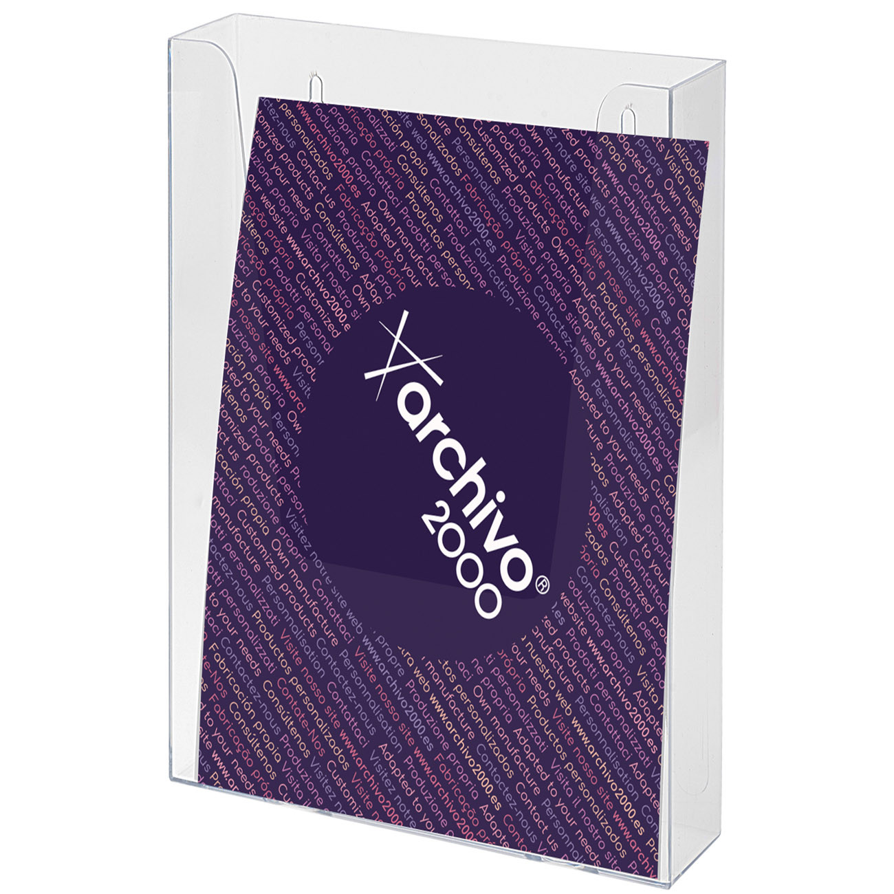 Archivo+2000+Presentoir+mural+Horizontal+-+Format+1/3+de+A4+-+Transparent