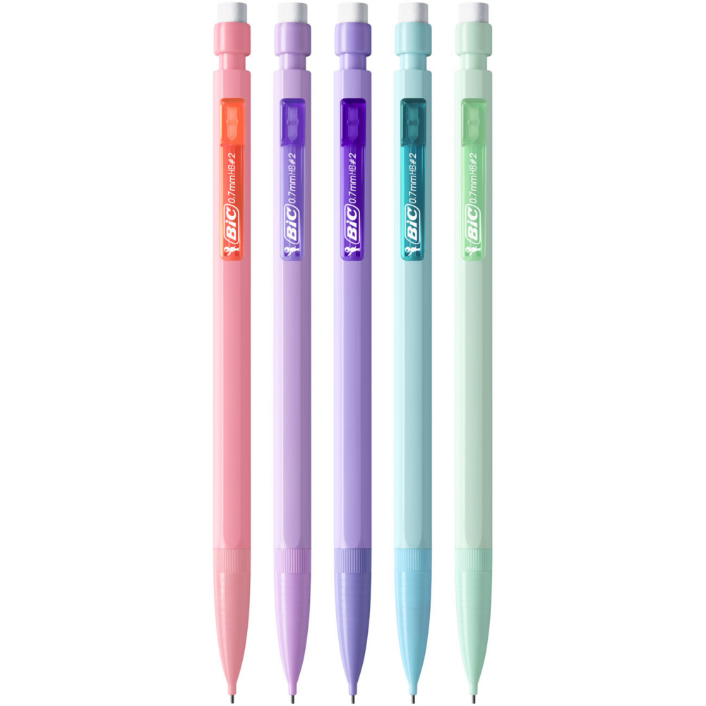 BIC Matic Pastel Porte-mines pointe moyenne 0,7 mm HB - coloris assortis