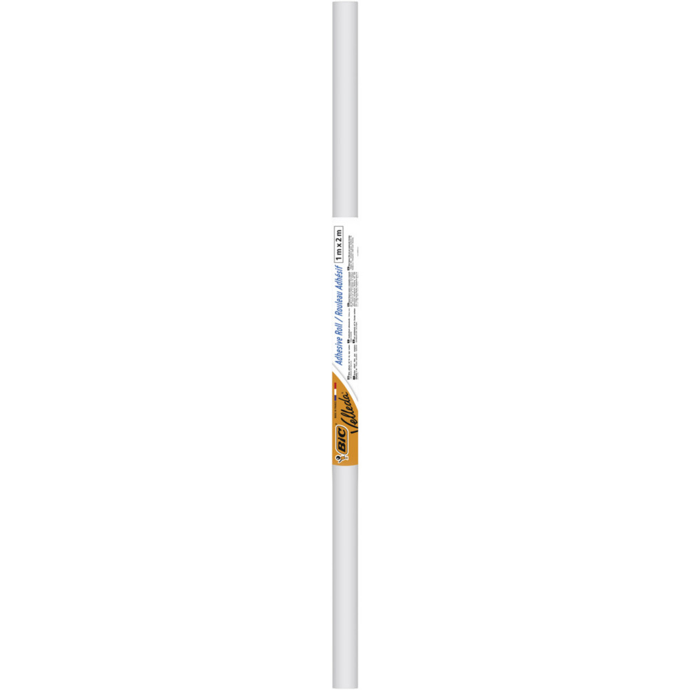 BIC Velleda Tableau Rouleau Adhsif Effaable  Sec - H. 100 x L. 200 cm - Film adhsif Blanc