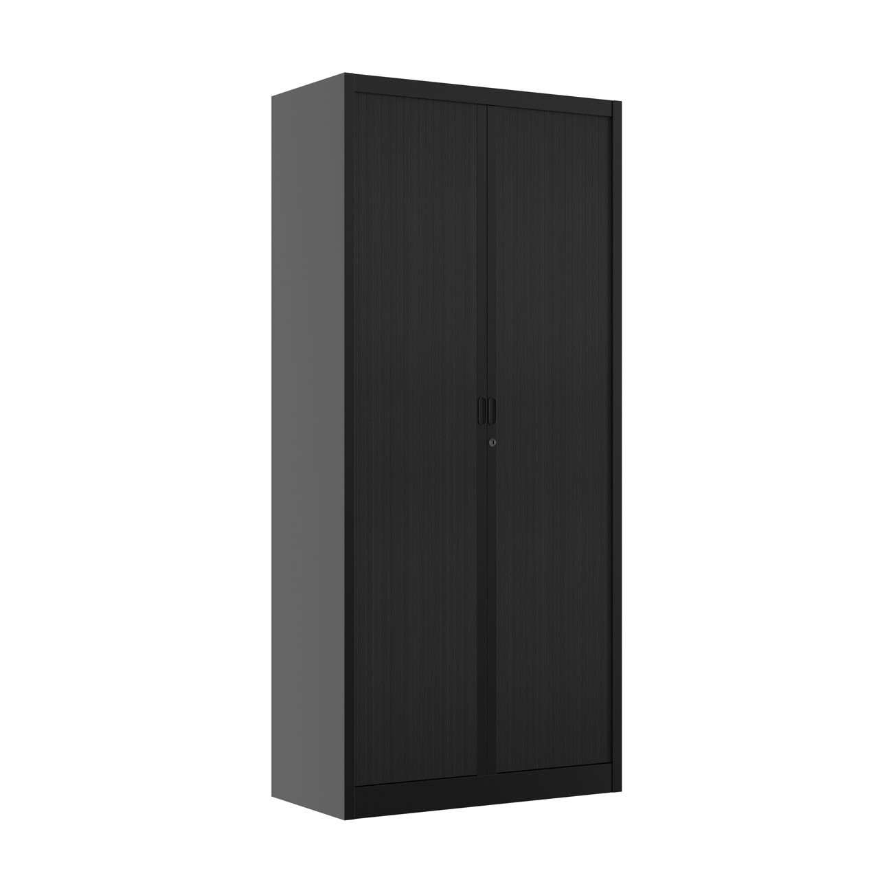 Armoire+à+rideaux+metal+Classtout+-+H.198+x+L.90+cm+-+Corps+Anthracite+-+Rideaux+Anthracite